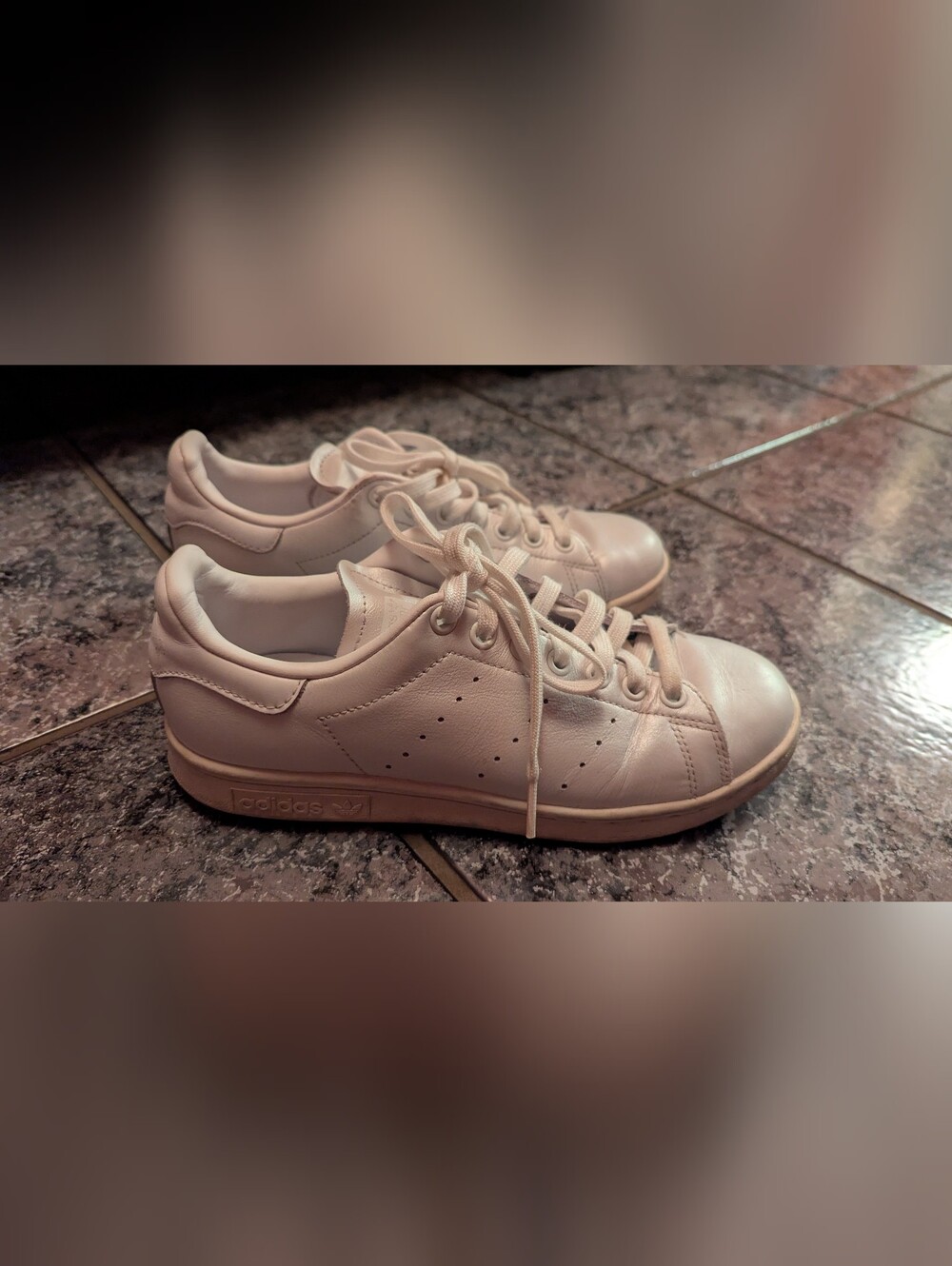 Adidas Women's White Leather Sneakers In Size 6.5 (Fits Sizes 6.5-7.5)